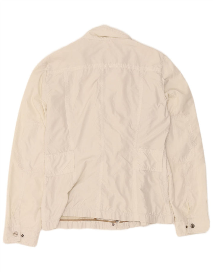 Zara Womens Utility Jacket UK 14 Large Off White Polyester