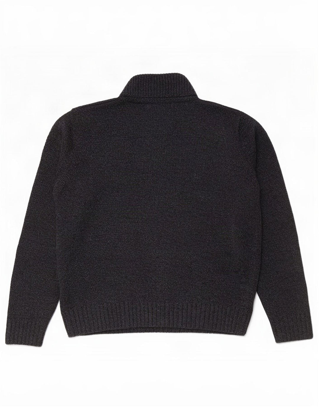 Marks & Spencer Mens Button Neck Jumper Sweater Medium Navy Blue Flecked