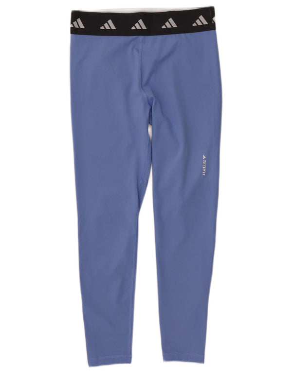 Adidas Womens Aeroready Graphic Leggings UK 12/14 Medium Blue Colourblock