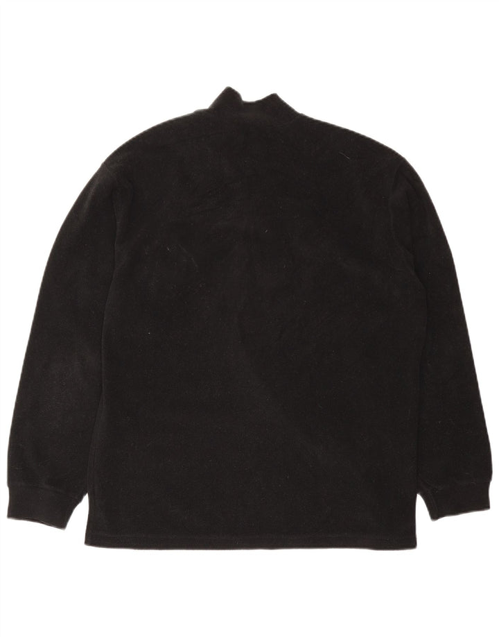 Fila Mens Zip Neck Fleece Jumper Medium Black