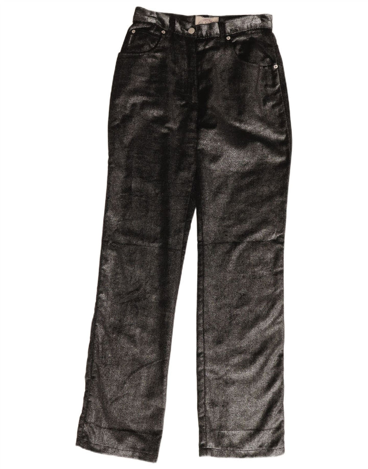 ARMANI Womens Straight Casual Trousers W29 L34 Black Cotton