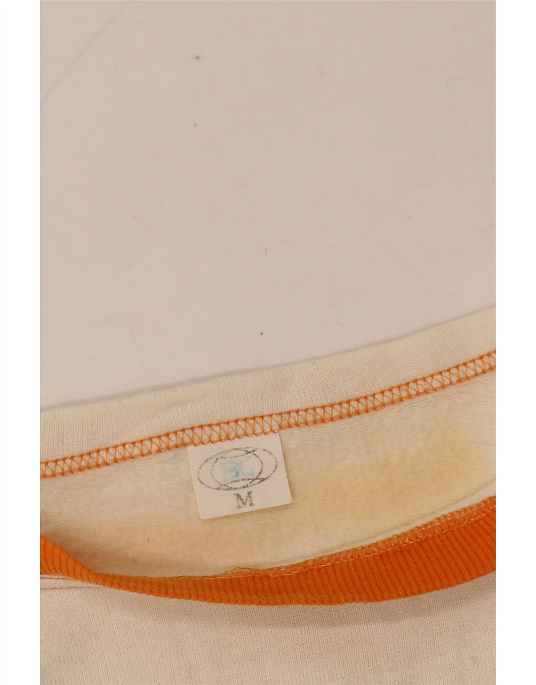 VINTAGE Womens Malibu Graphic T-Shirt Top UK 14 Medium Off White