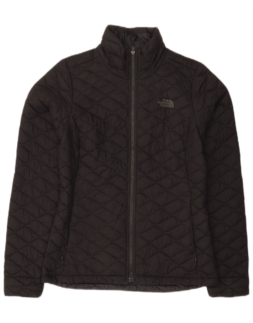 The North Face Womens Quilted Jacket UK 10 Small Black Nylon