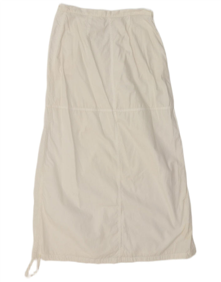 Benetton Womens High Waist Maxi Skirt W30 Medium White