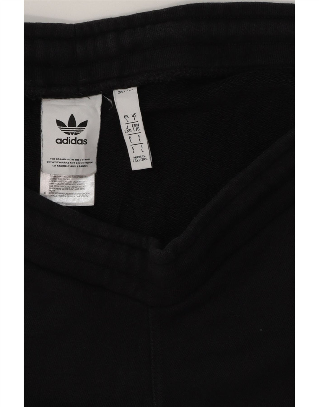 ADIDAS Mens Sport Shorts Large Black Cotton