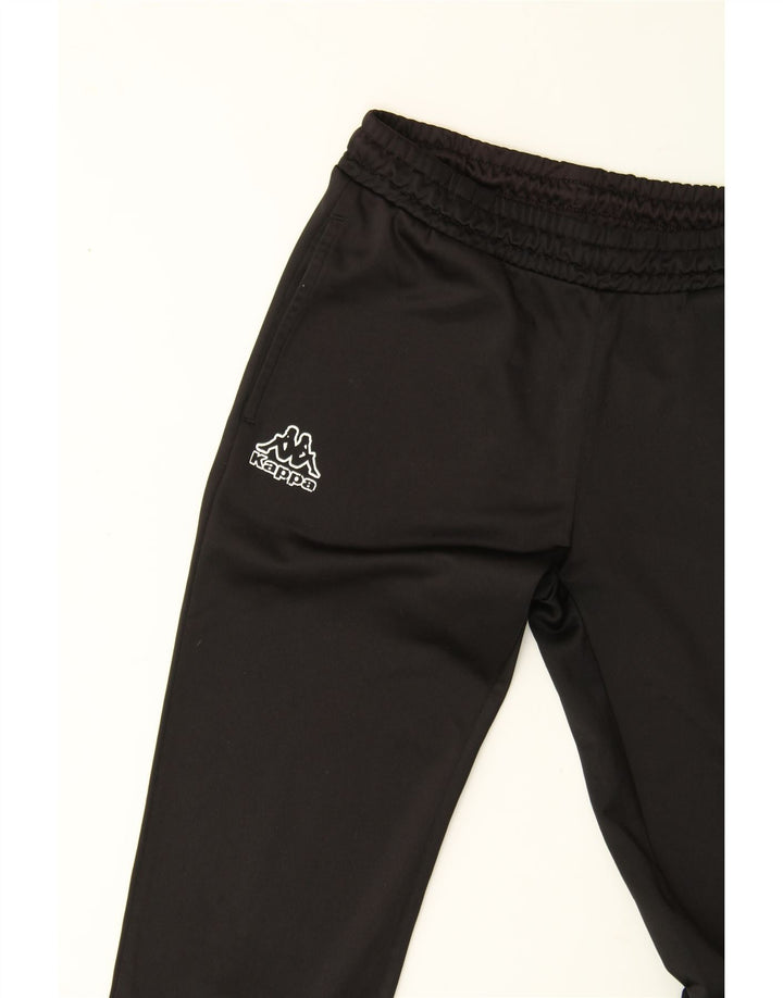 KAPPA Boys Tracksuit Trousers Joggers 13-14 Years Black Polyester Vintage Kappa and Second-Hand Kappa from Messina Hembry 