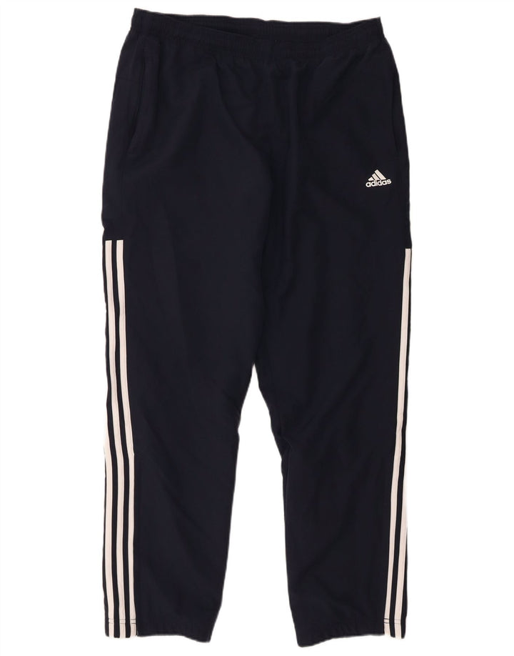 ADIDAS Mens Tracksuit Trousers Joggers Large  Navy Blue Polyester