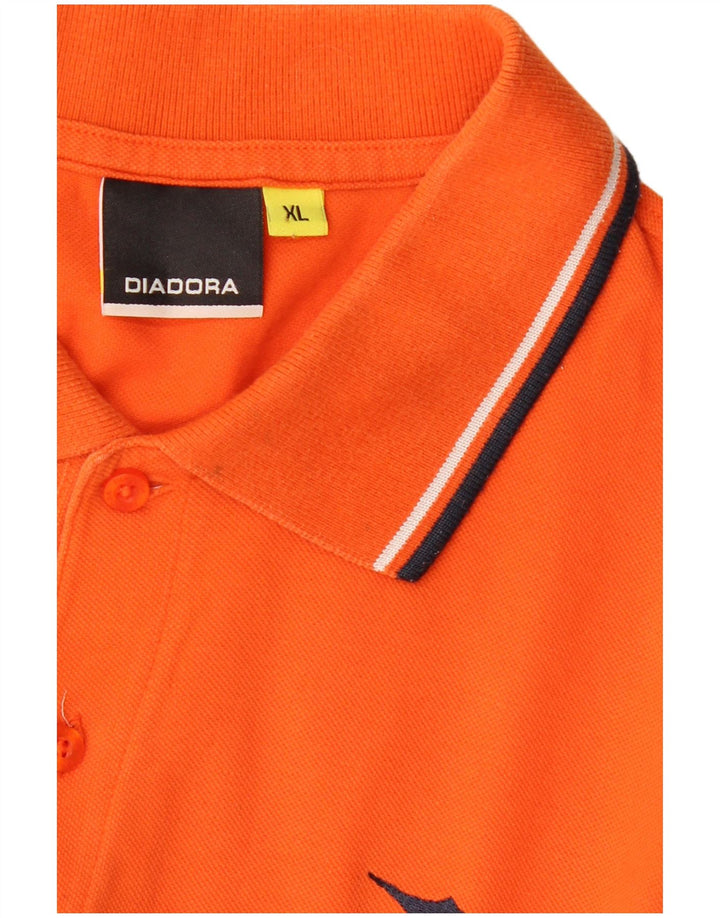 DIADORA Mens Polo Shirt XL Orange