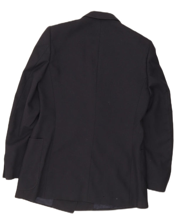 Vintage Mens Double Breasted Blazer Jacket IT 48 Medium Navy Blue