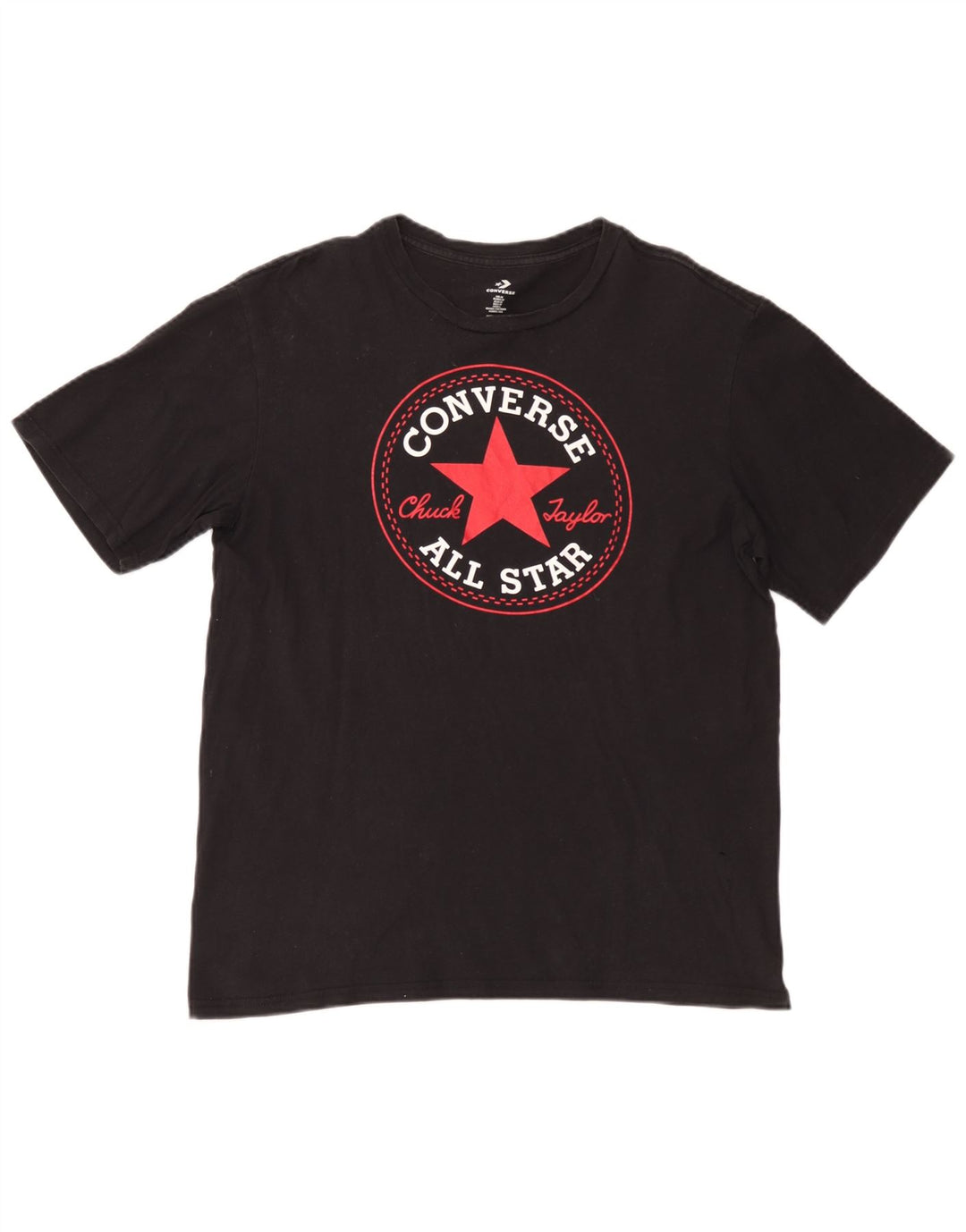 Converse Mens Chuck Taylor Graphic T-Shirt Top Medium Black