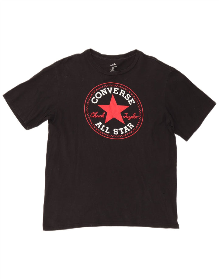 Converse Mens Chuck Taylor Graphic T-Shirt Top Medium Black