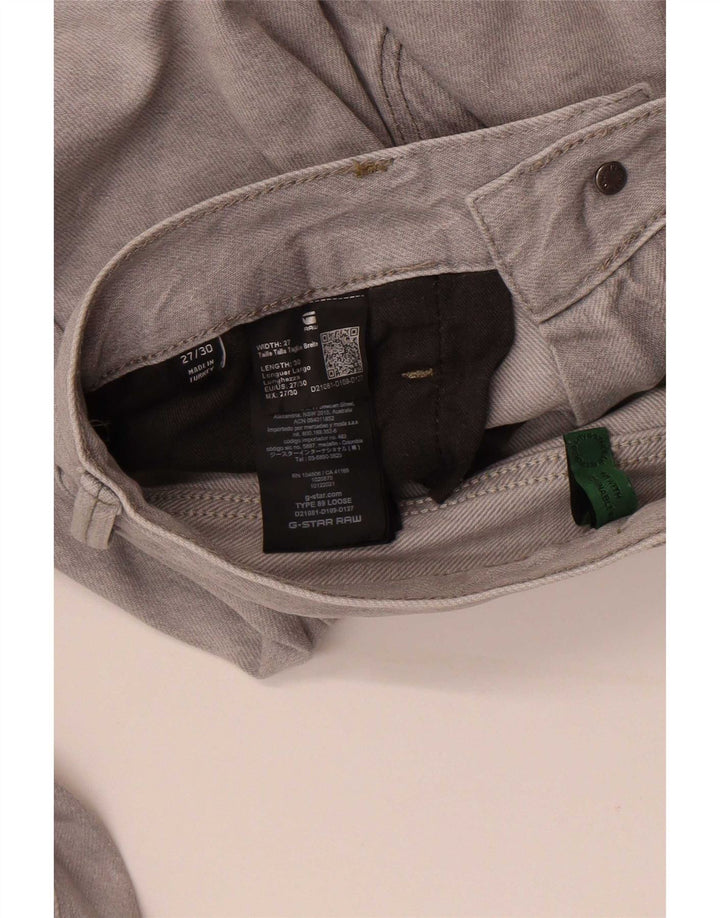 G-Star Womens Loose Jeans W27 L26 Grey Cotton