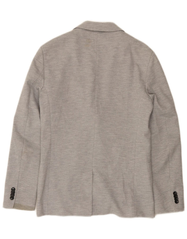 Zara Mens 2 Button Blazer Jacket UK 38 Medium Grey