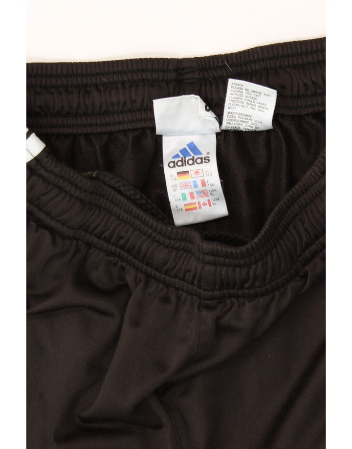 ADIDAS Boys Tracksuit Trousers 15-16 Years  Black Polyester Vintage Adidas and Second-Hand Adidas from Messina Hembry 