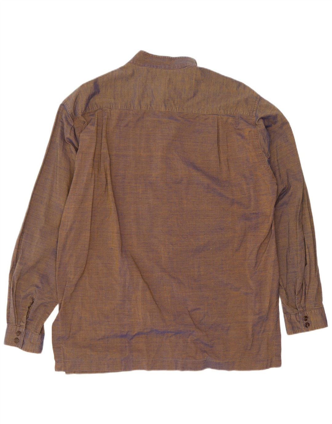 Vintage Mens Shirt Medium Brown Cotton