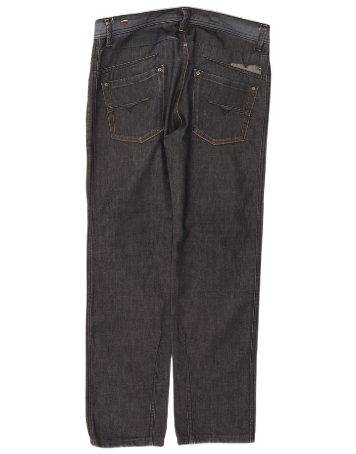 Diesel Mens Darron Straight Jeans W33 L30 Grey Cotton