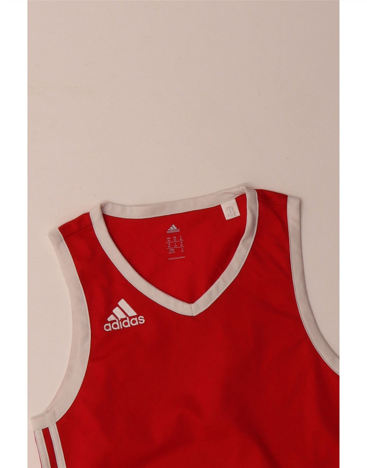 ADIDAS Mens Vest Top XS Red Polyester
