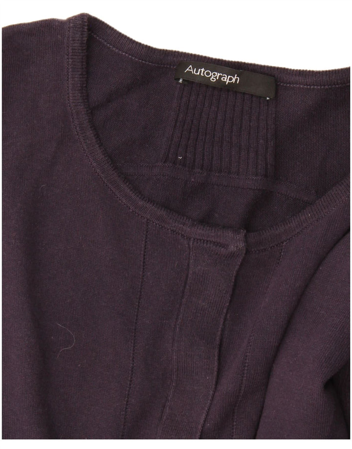 Marks & Spencer Womens Cardigan Sweater UK 12 Medium Navy Blue