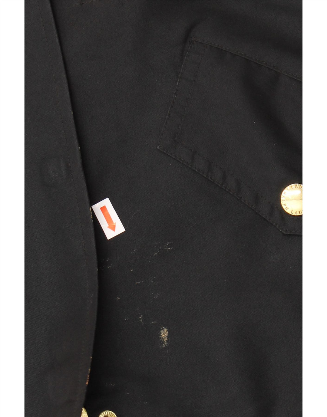 RALPH LAUREN Womens Utility Jacket UK 14 Medium Black Polyester