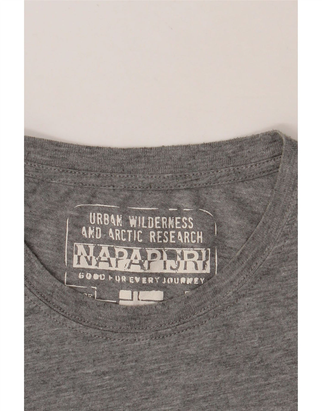 NAPAPIJRI Mens Graphic T-Shirt Top Small Grey Vintage Napapijri and Second-Hand Napapijri from Messina Hembry 