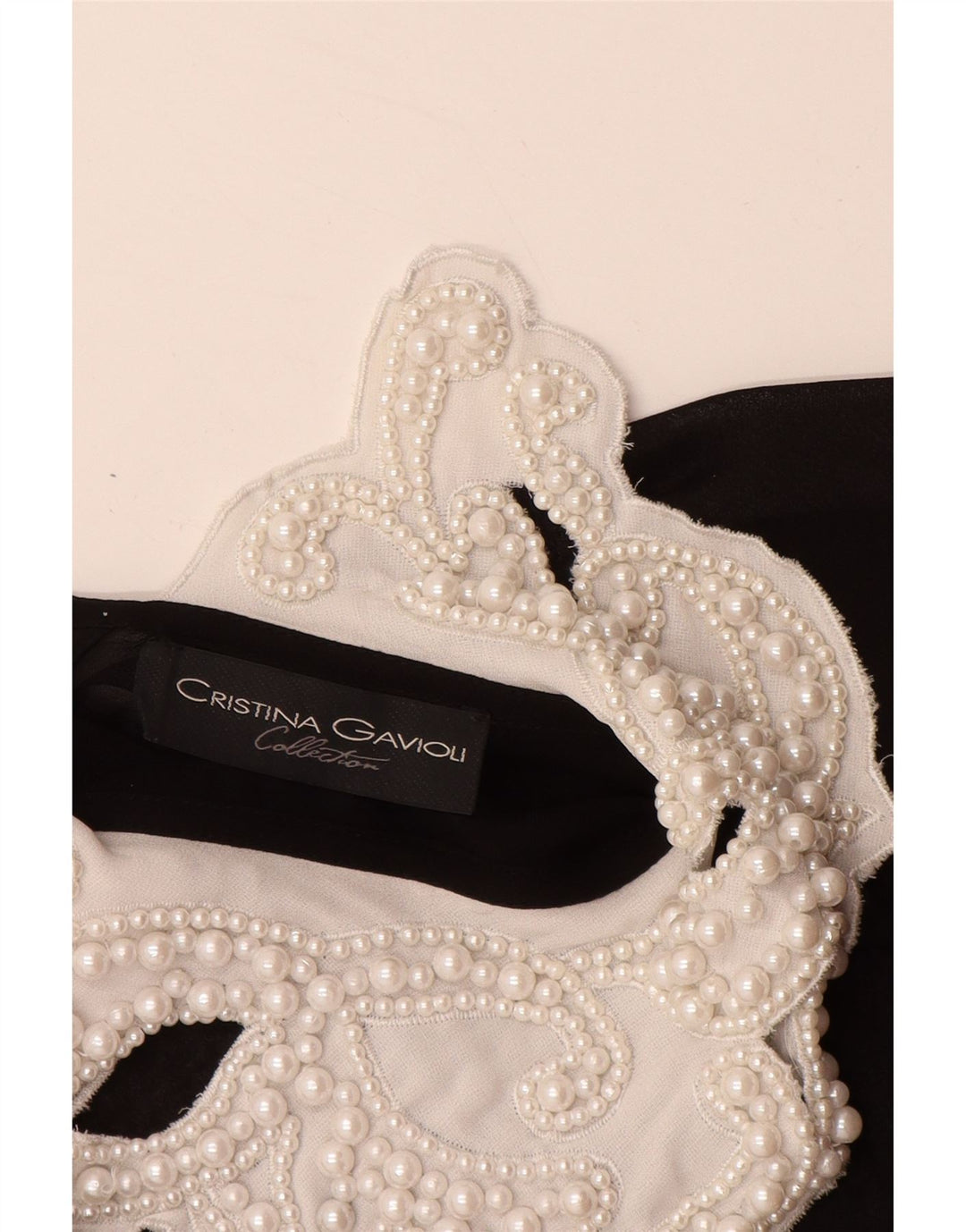 CRISTINA GAVIOLI Womens See Through A-Line Dress UK 10 Small Black