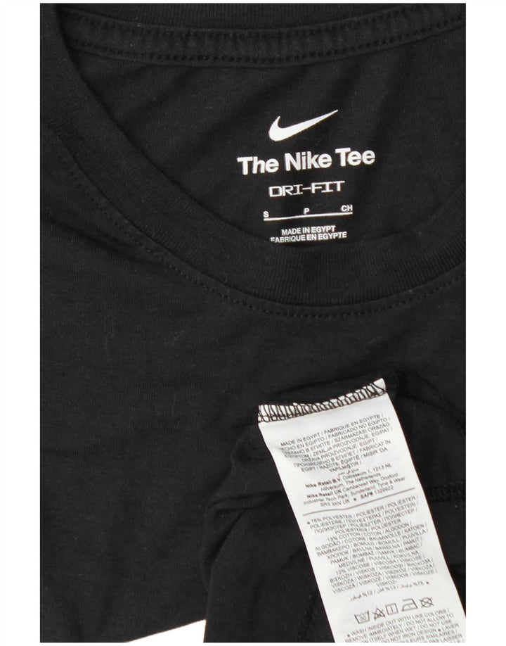 Nike Mens Dri Fit Graphic T-Shirt Top Small Black Polyester