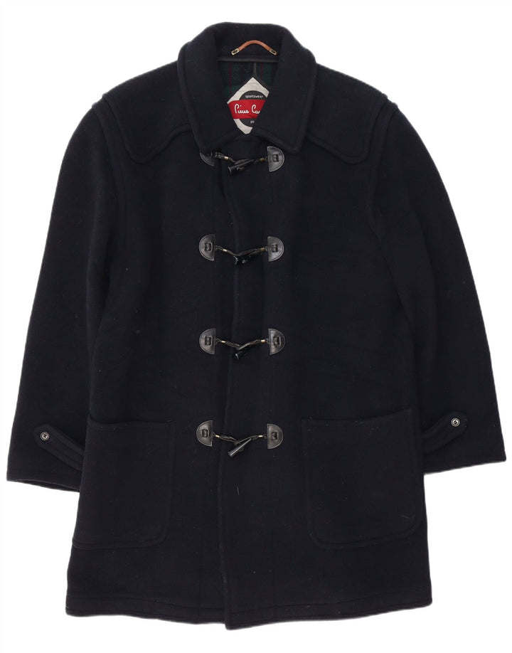 Pierre Cardin Mens Duffle Coat UK 38 Medium Navy Blue Cashmere