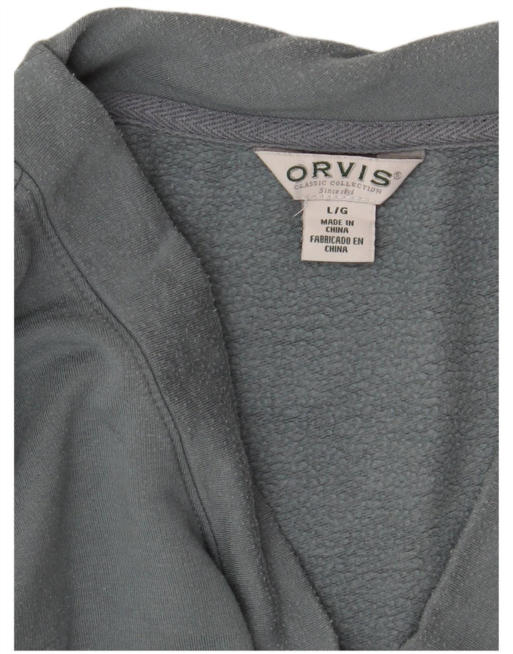 Orvis Womens Oversized Sweatshirt Jumper UK 16 Large Grey