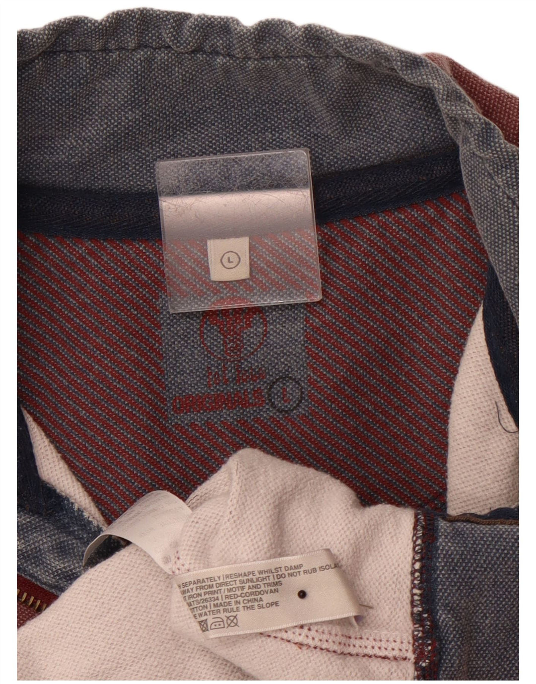 FAT FACE Mens Zip Neck Sweatshirt Jumper Large Burgundy Cotton