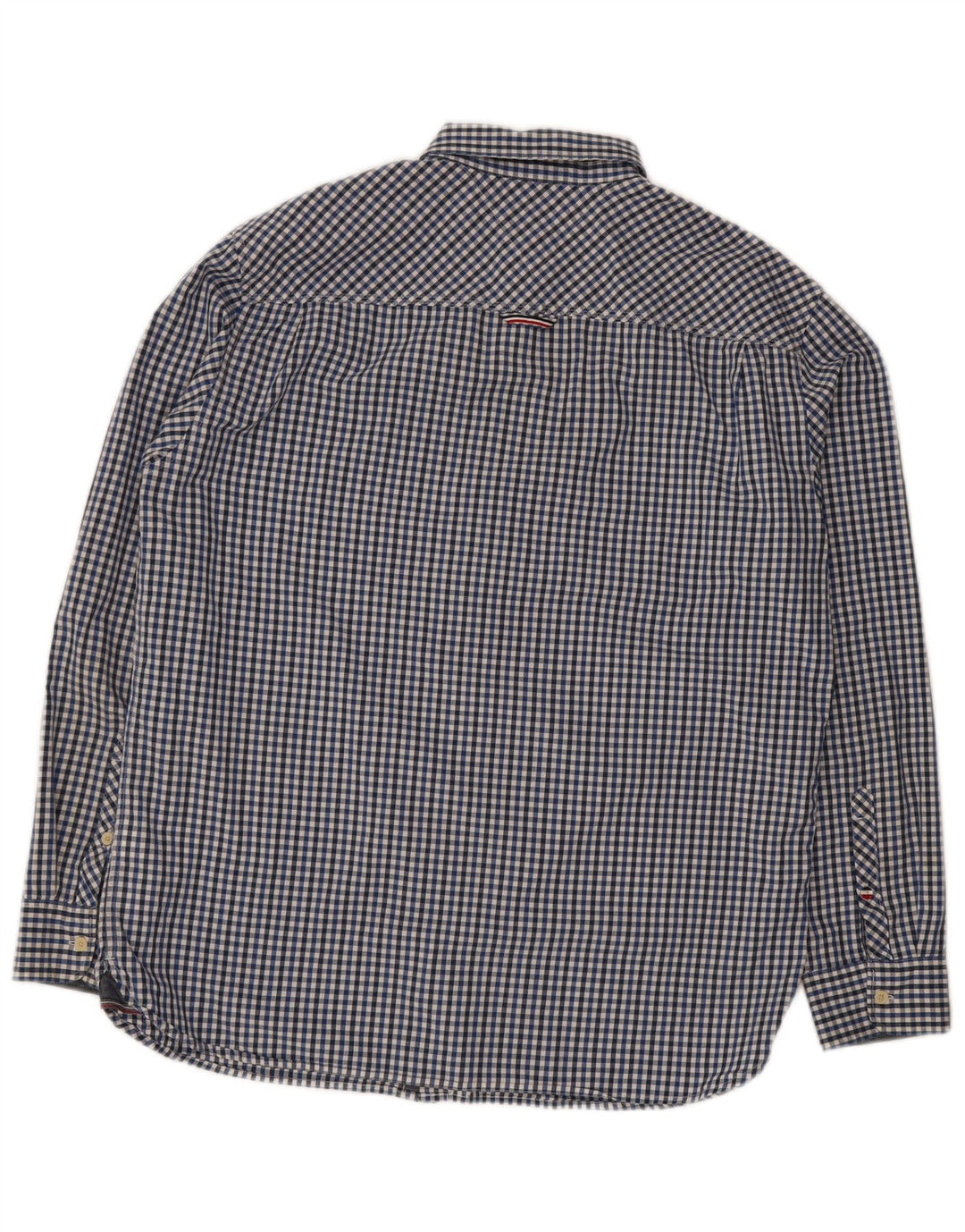 Tommy Hilfiger Mens Regular Fit Shirt XL Blue Gingham Cotton