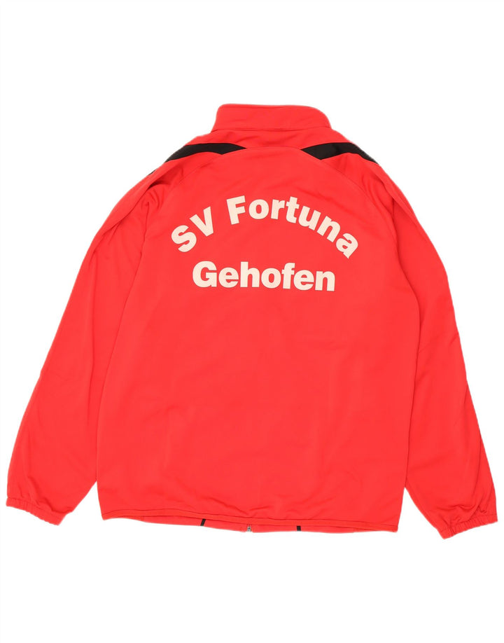 Erima Mens Tracksuit Top Jacket UK 42/44 Large Red Colourblock Polyester