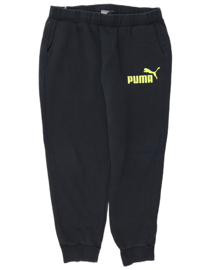 PUMA Mens Tracksuit Trousers Joggers XL  Navy Blue Cotton