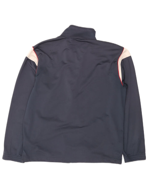Diadora Mens Tracksuit Top Jacket UK 40 Medium Navy Blue Colourblock