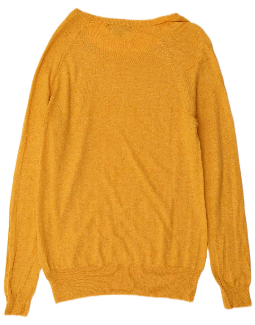 MOSSIMO Womens Boat Neck Jumper Sweater UK 16 Large Yellow Nylon