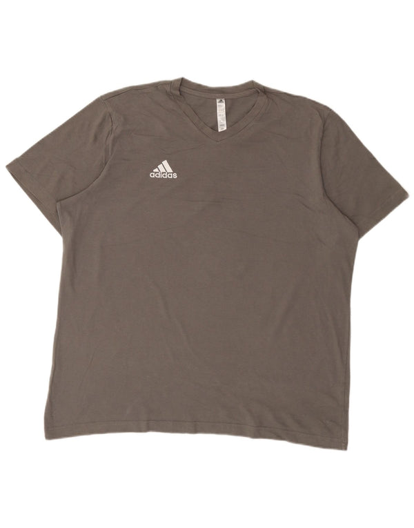 Adidas Mens T-Shirt Top XL Grey Cotton
