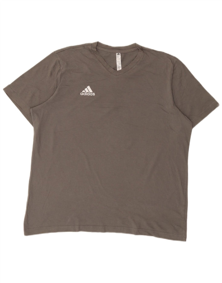 Adidas Mens T-Shirt Top XL Grey Cotton