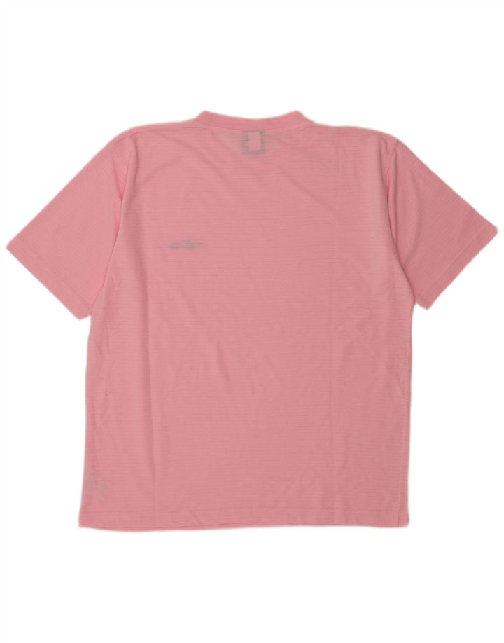Umbro Mens T-Shirt Top Large Pink Polyester