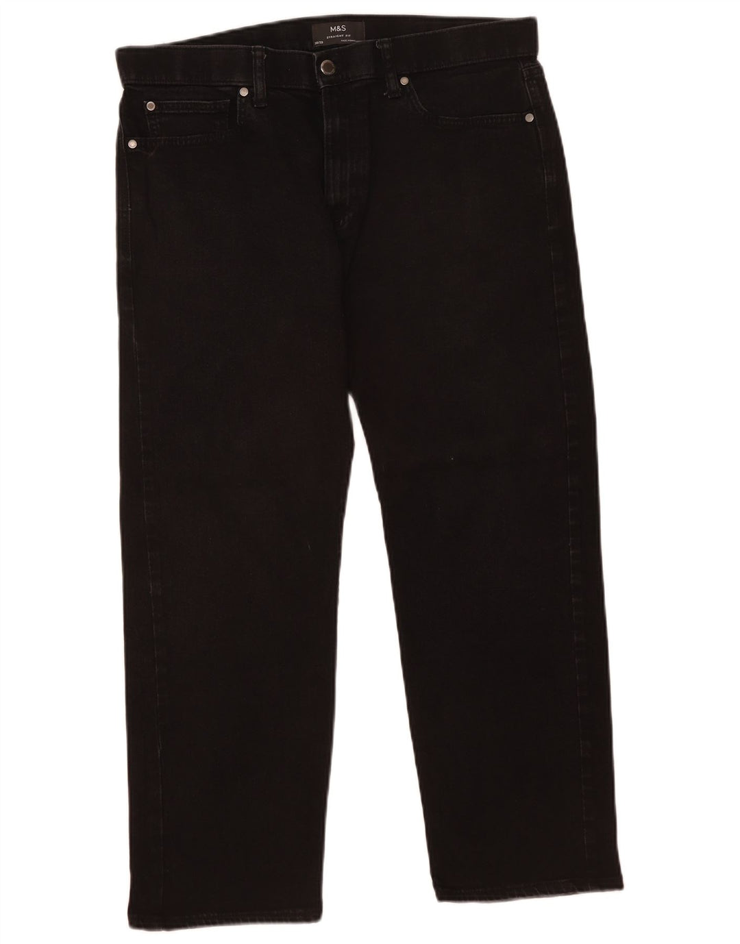 Marks & Spencer Mens Straight Jeans W36 L26 Black