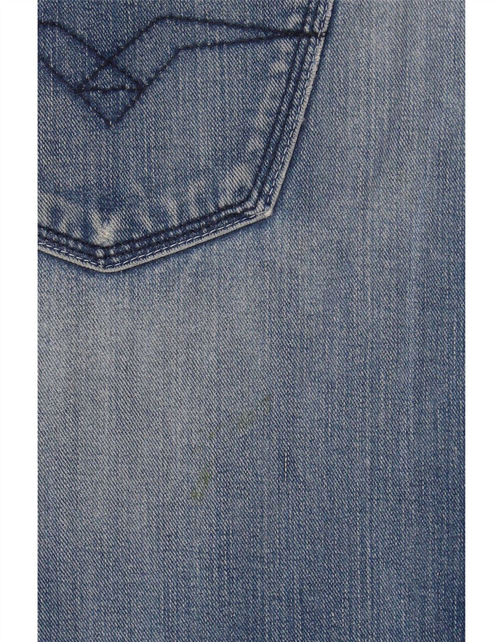 Replay Mens Bootcut Jeans W33 L36 Blue Cotton