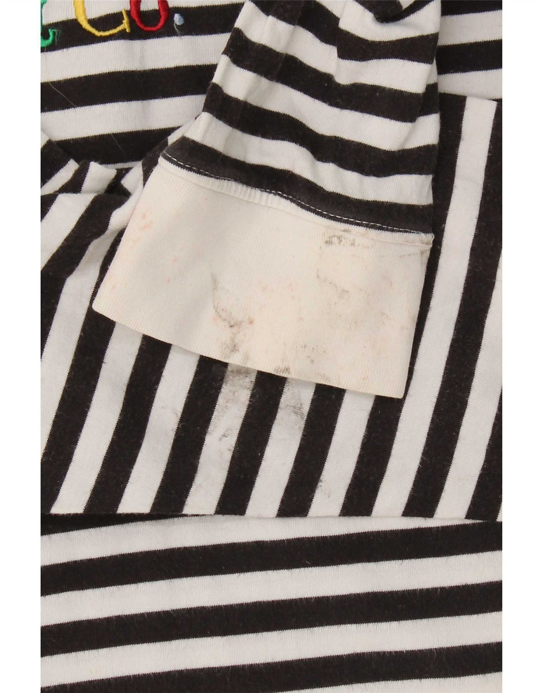 Levi's Womens Oversized Graphic Top Long Sleeve UK 10 Small Black Striped