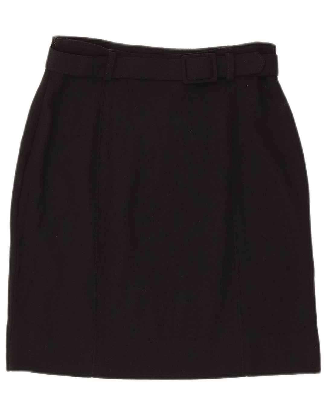 Vintage Womens Straight Skirt IT 42 Medium W26 Black Wool