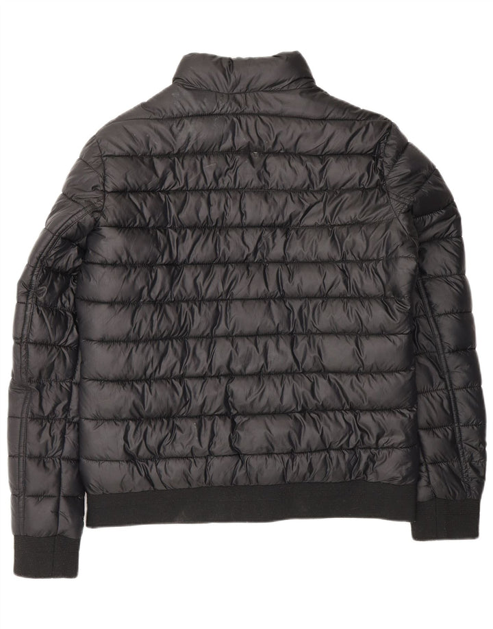 JACK WILLS Womens Padded Jacket UK 12 Medium Black Polyester