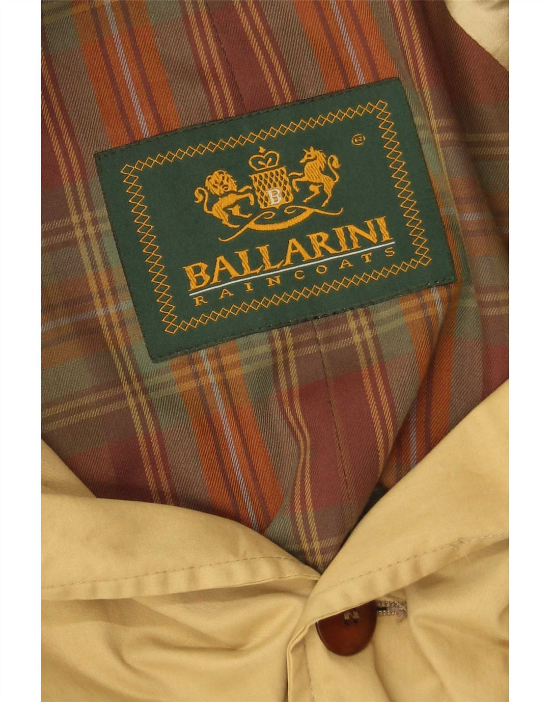 Ballarini Mens Overcoat UK 36 Small Beige
