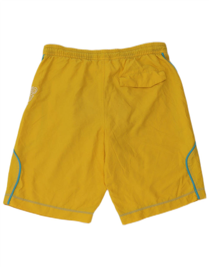 ADIDAS Mens Graphic Swimming Shorts Medium  Yellow Polyester