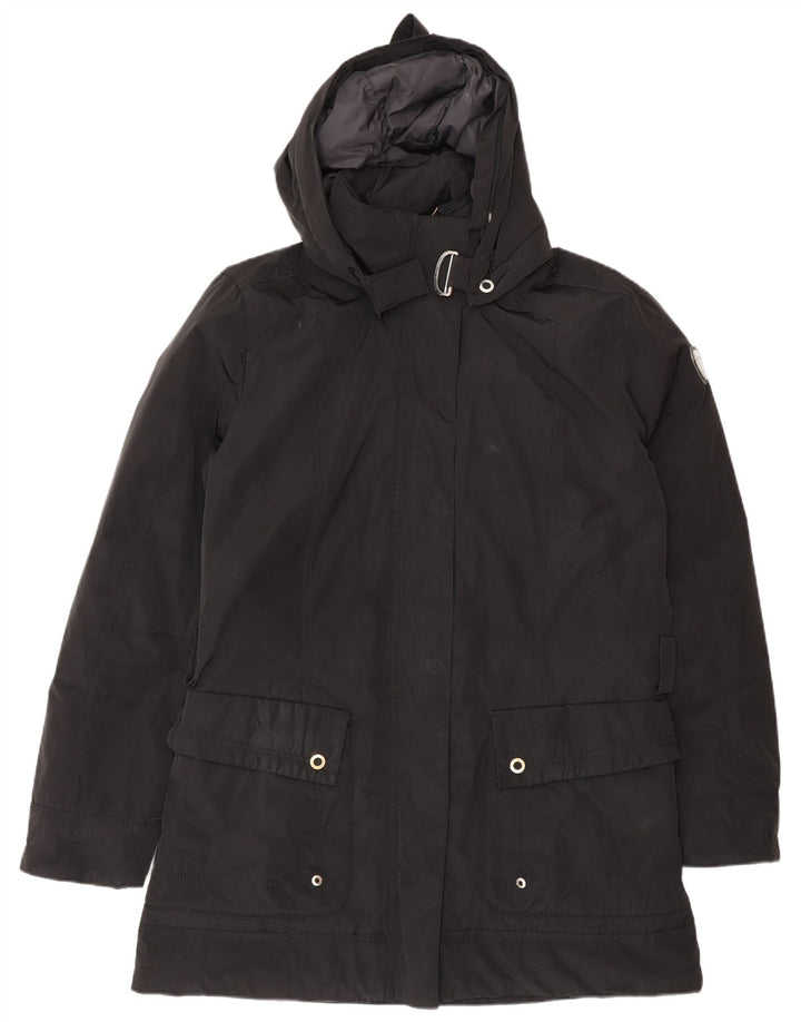 Cape Horn Mens Hooded Windbreaker Coat IT 48 Medium Black Polyester