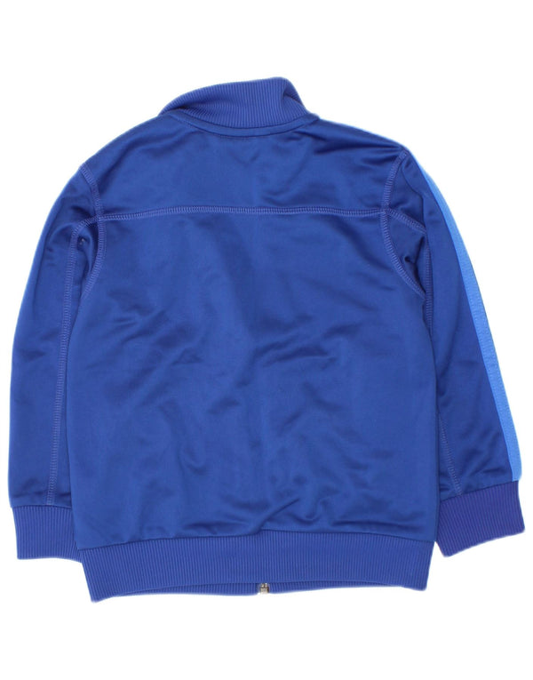 Adidas Boys Tracksuit Top Jacket 3-4 Years Navy Blue Polyester
