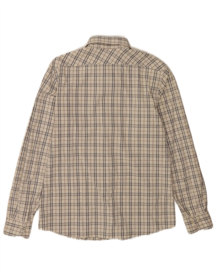 Gas Mens Shirt Medium White Check