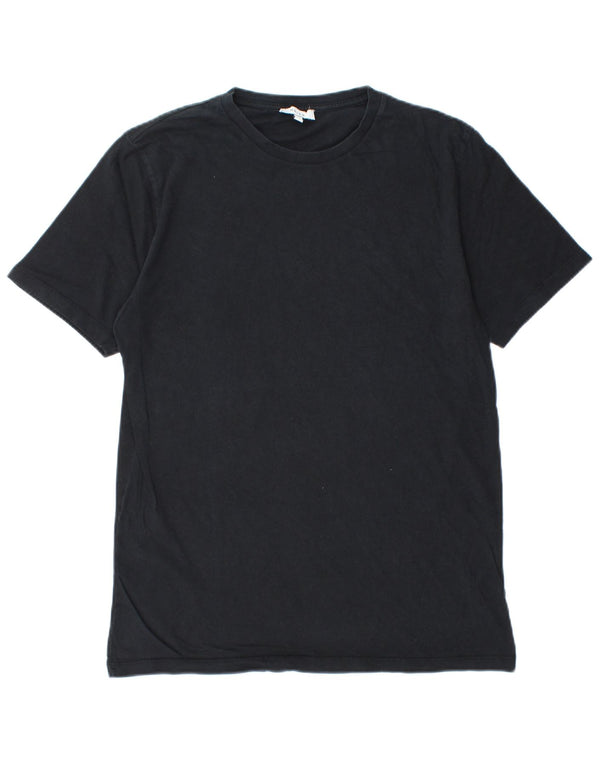 Reiss Mens T-Shirt Top Medium Black Cotton