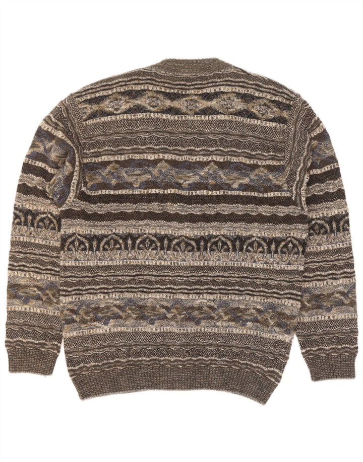 Marcazzani Mens Cardigan Sweater IT 50 Medium Grey Retro