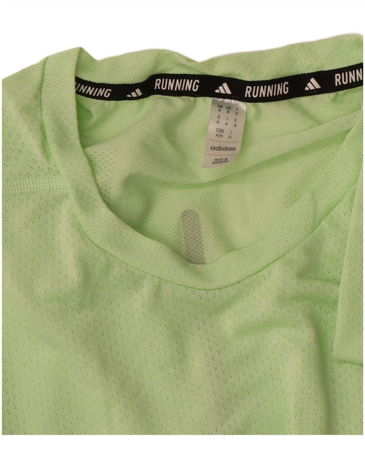 Adidas Mens T-Shirt Top Medium Green Polyester